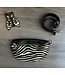 W Genuine Leather & Zebra Cowhide Fanny Pack/Crossbody (FA25)
