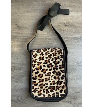 W Genuine Leather Leopard Cowhide Crossbody (FA25)