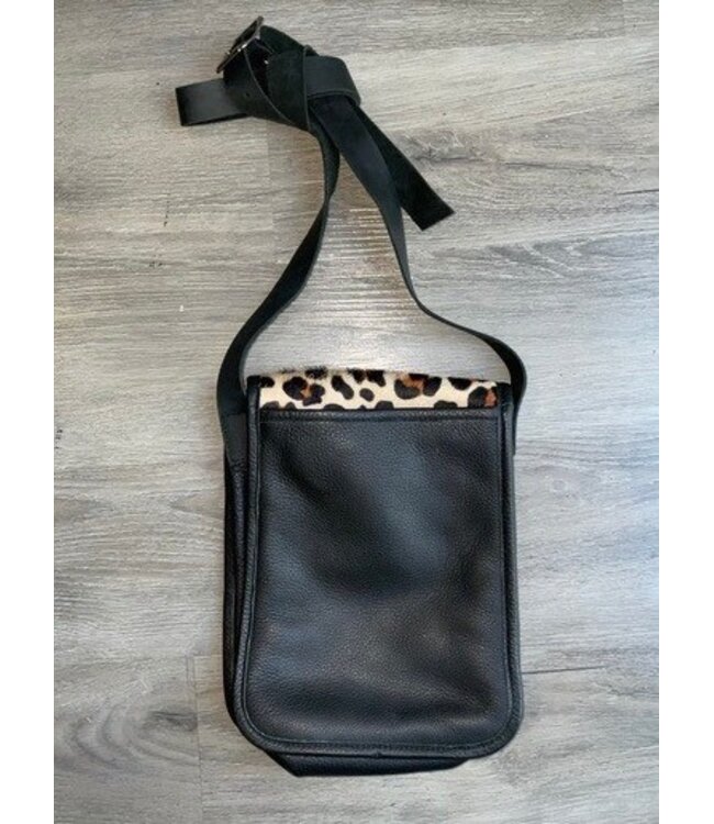 W Genuine Leather Leopard Cowhide Crossbody (FA25)