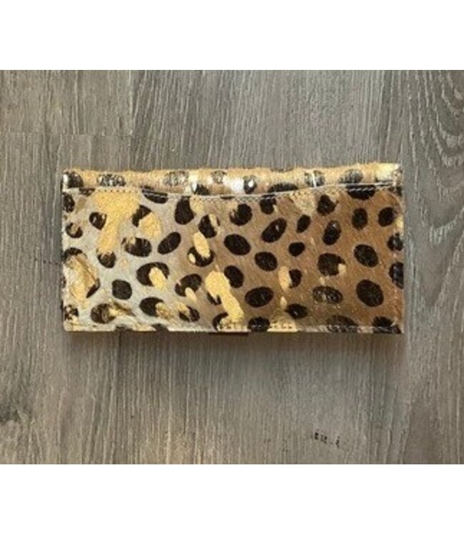 Genuine Leather Cheetah Cowhide Full Sized Wallet (FA25)