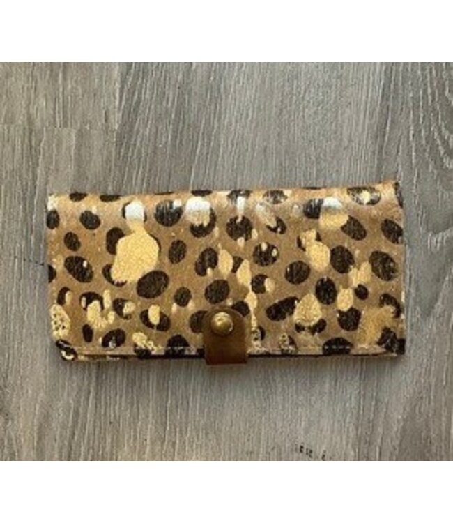 Genuine Leather Cheetah Cowhide Full Sized Wallet (FA25)