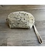 Genuine Leather Silver Cheetah Make up Pouch (FA25)