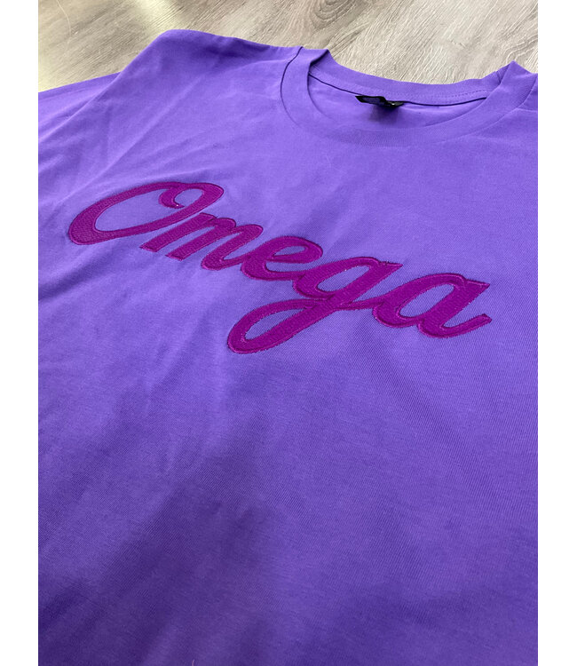 ΩΨΦ SALE! OPP Omega Dark Script Purple Shirt(FA25) 50% Off