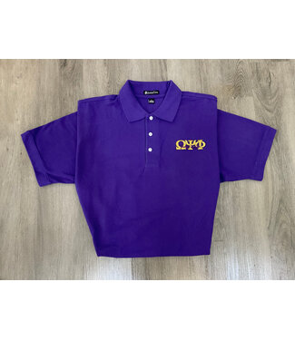 ΩΨΦ OPP Purple Golf Shirts with Omega Letters(FA25)