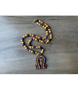 ΩΨΦ NEW! OPP Wooden Beaded Necklace w/Symbols (FA25)