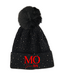 ΔΣΘ MO DST 50th Knit Pom Pom Beanie - Black & Cream(FA25)