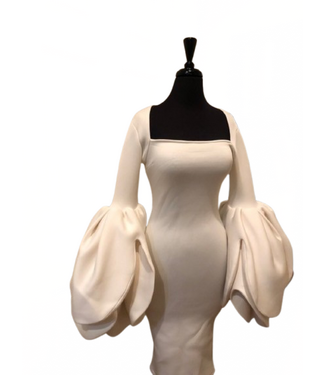 ΔΣΘ SALE DST White Blossom Sleeve Dress (SM) (FA25) 50% off