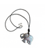 ΔΣΘ Silver Elephant w/ Leather Necklace Cord (Red/Black) (FA25)
