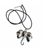 ΔΣΘ Silver Elephant w/ Leather Necklace Cord (Red/Black) (FA25)