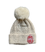 ΔΣΘ DST Knit Rhinestone Pom Pom Beanie - Black & Cream (FA25)