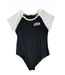 ΔΣΘ SALE DST 3 Stripe White/DST Cream /Red/ Black / Black Bodysuit (FA25)