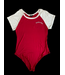 ΔΣΘ SALE DST 3 Stripe White/DST Cream /Red/ Black / Black Bodysuit (FA25)