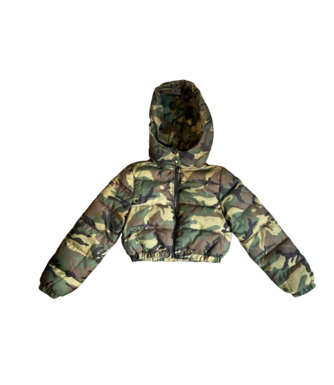 SALE DST 1913 Camo Puffer Hoodie(SMALL) (FA25)