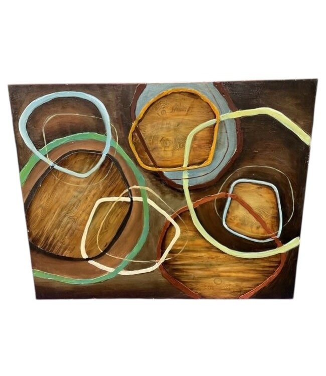 ARTWORK - Textured Abstract Wooden Figures (FA25)