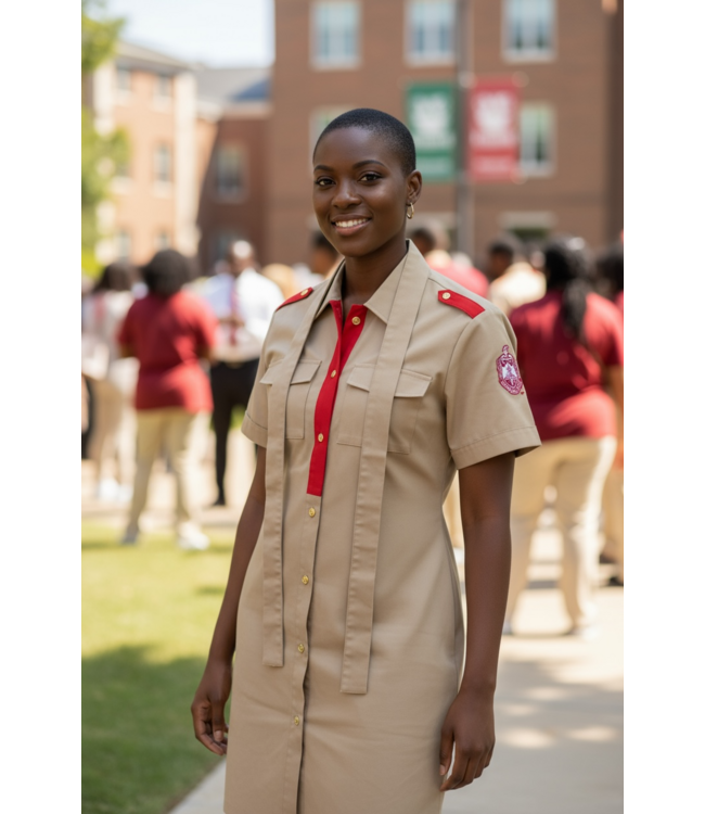 ΔΣΘ SALE DST Khaki Button Up Soldier Dress (XL) (FA25)