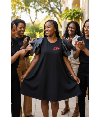 ΔΣΘ DST Black Butterfly Swing Dress w/Pockets (FA25)