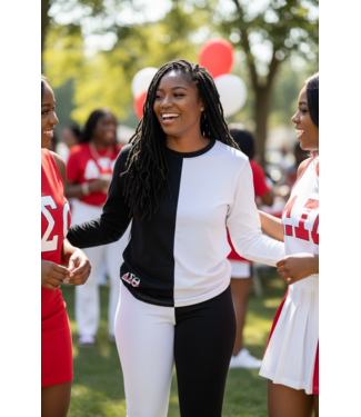 ΔΣΘ SALE DST Casual Black & White Color Block Set (LG) (FA25)