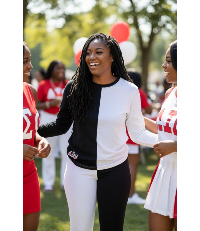 ΔΣΘ SALE DST Casual Black & White Color Block Set (LG) (FA25)