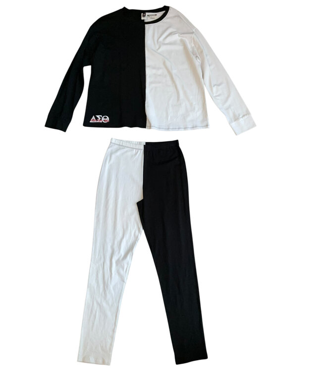 ΔΣΘ SALE DST Casual Black & White Color Block Set (LG) (FA25)