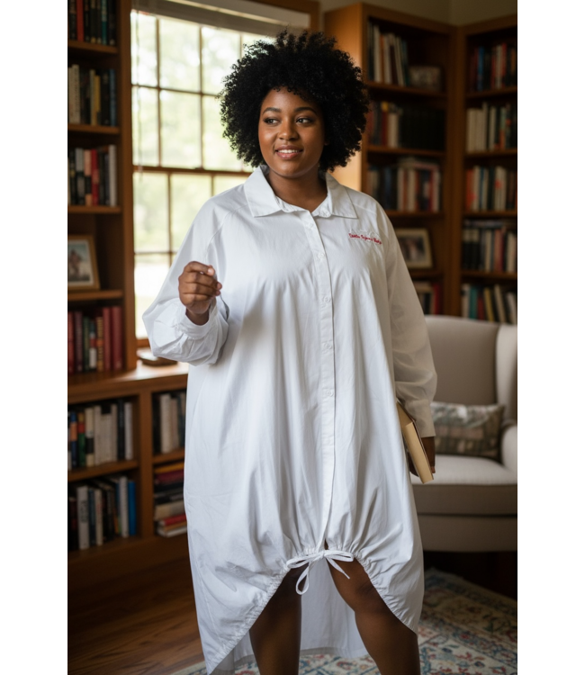 ΔΣΘ SALE DST Oversized Long Sleeve Button Up Tunic (PLUS) (FA25)