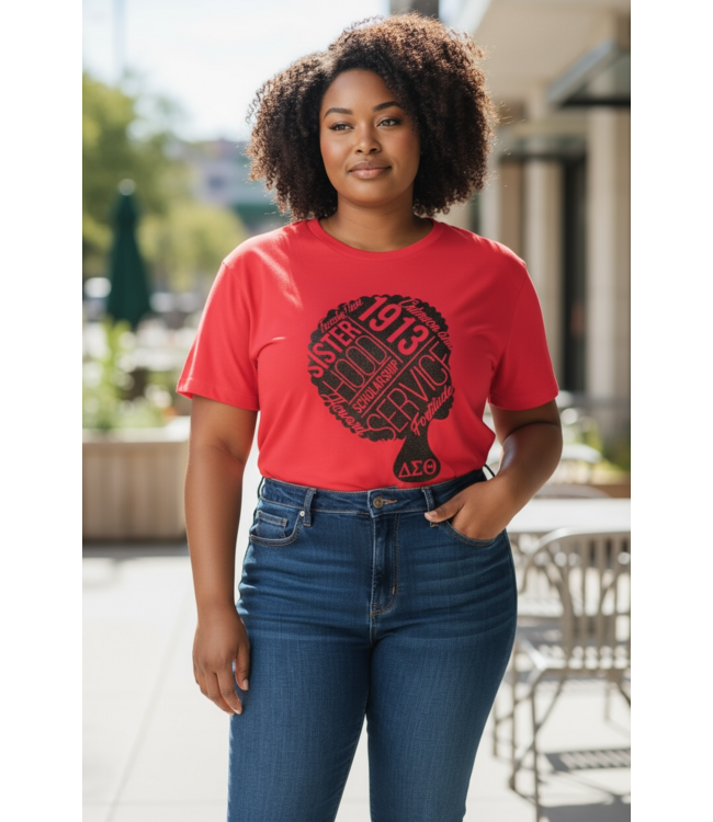 ΔΣΘ DST Sister Service Red Fitted Ideal Crew