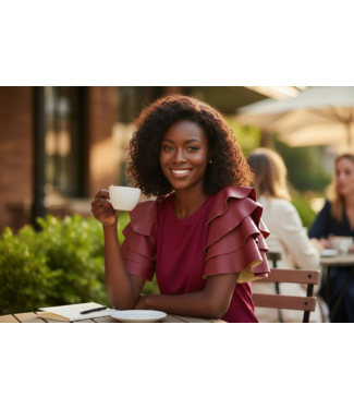 W Burgundy Butterfly Top(FA25)