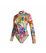 SALE! W Multicolor Graffiti Bodysuit (S,LG) (FA25)50% Off