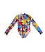 SALE! W Abstract Face Art Bodysuit (S,L)(FA25)50% OFF