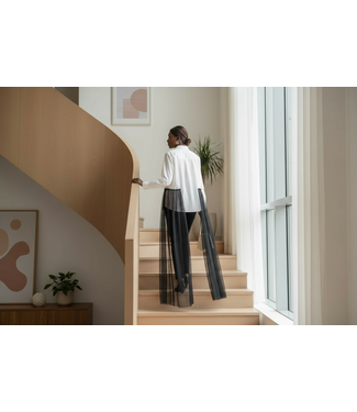 ΔΣΘ SALE DST White Button Up with Tulle Sides (FA25)