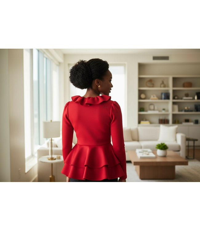 ΔΣΘ DST Red Two Button Top (FA25) 50% off