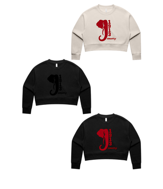 ΔΣΘ DST Embroidered January 13,1913 Elephant Cropped Sweatshirt (FA25)