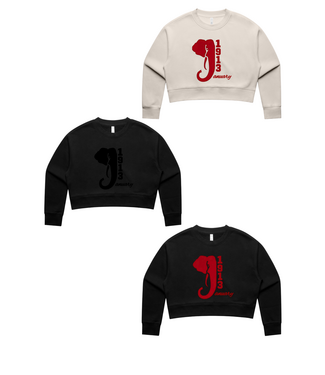 ΔΣΘ NEW! DST Embroidered January 13,1913 Elephant Cropped Sweatshirt (FA25)