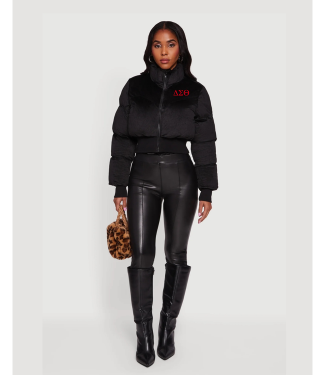 ΔΣΘ DST Black Corduroy Puffer Jacket(FA25)