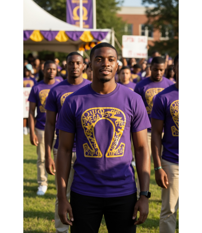 ΩΨΦ OPP Themed Omega Purple Shirt(FA25)