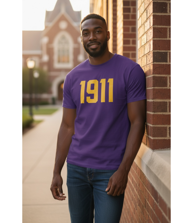 ΩΨΦ OPP  Printed 1911 Purple Shirt(FA25)