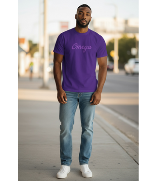 ΩΨΦ OPP Light Purple Script Purple Shirt(FA25) 50% Off