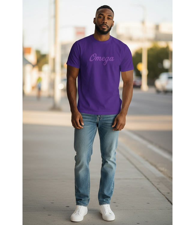 ΩΨΦ OPP Light Purple Script Purple Shirt(FA25)