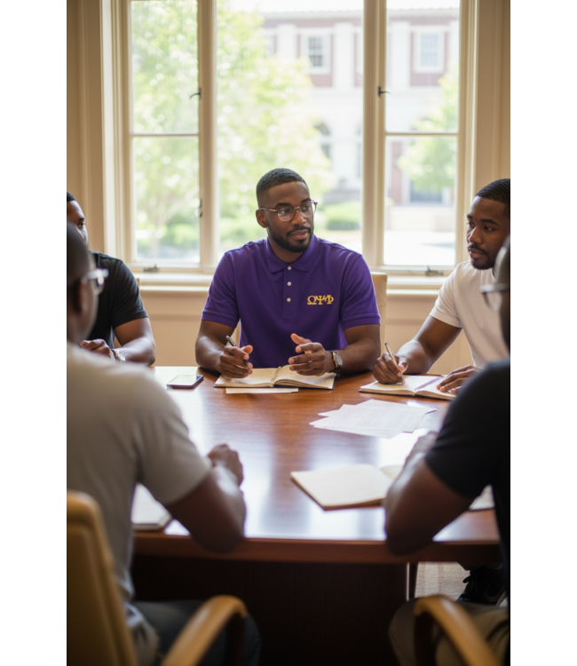 ΩΨΦ OPP Purple Golf Shirts with Omega Letters(FA25)