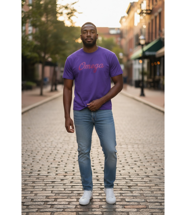ΩΨΦ OPP Omega Dark Script Purple Shirt(FA25)