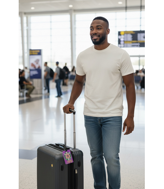 ΩΨΦ OPP PVC Luggage Tag  w/ Shield (FA25)