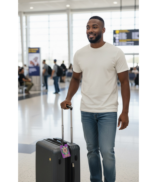 ΩΨΦ OPP PVC Luggage Tag  w/ Shield (FA25)