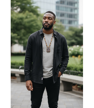 ΩΨΦ OPP Wooden Beaded Necklace w/Symbols (FA25)