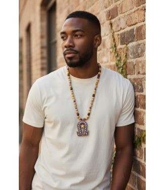 ΩΨΦ NEW! OPP Wooden Beaded Necklace w/Star (FA25)