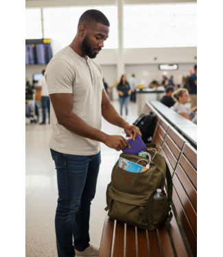 ΩΨΦ NEW! OPP Purple  Leather Passport Cover (FA25)