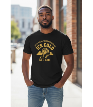 ΑΦΑ NEW! APA Alpha Phi Alpha Printed Sphinx Black T-shirt (SP26)