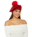 ΔΣΘ DST/W Spacedye Knit Pom Pom Slouch Beret - Red (FA25)