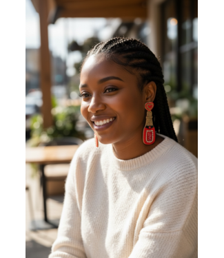 NEW! Festive Fun Love Wine Bottle Earrings (SP26)