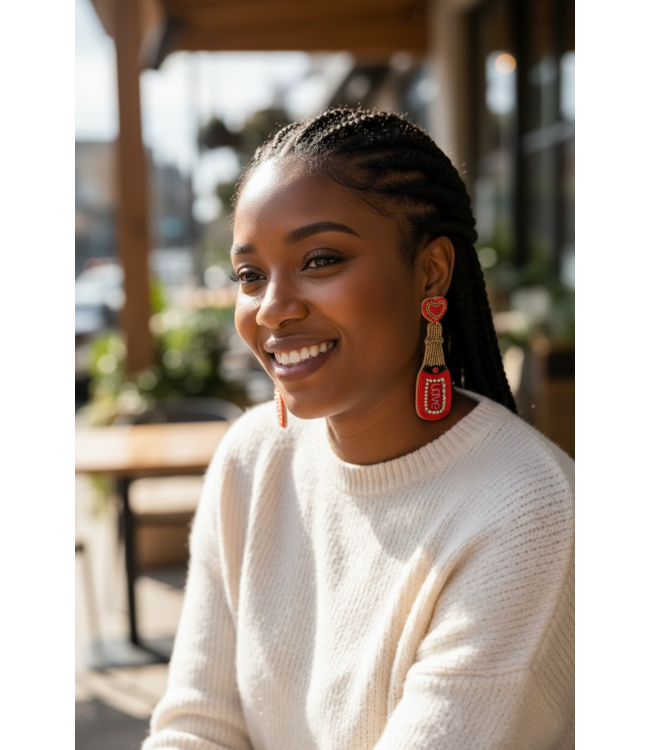 NEW! Festive Fun Love Wine Bottle Earrings (FA25)