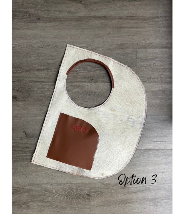 ΔΣΘ NEW! DST Cowhide & Leather D Bag w/Pouch (7 Styles) (FA25)