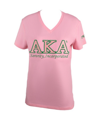 ΑΚΑ SALE! AKA Luxury V-neck Tee Shirt (SP26) 1 SM left 50% off